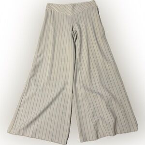 White pinstripe trousers